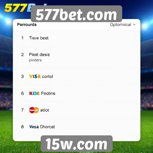 Métodos de pagamento disponíveis no 577bet